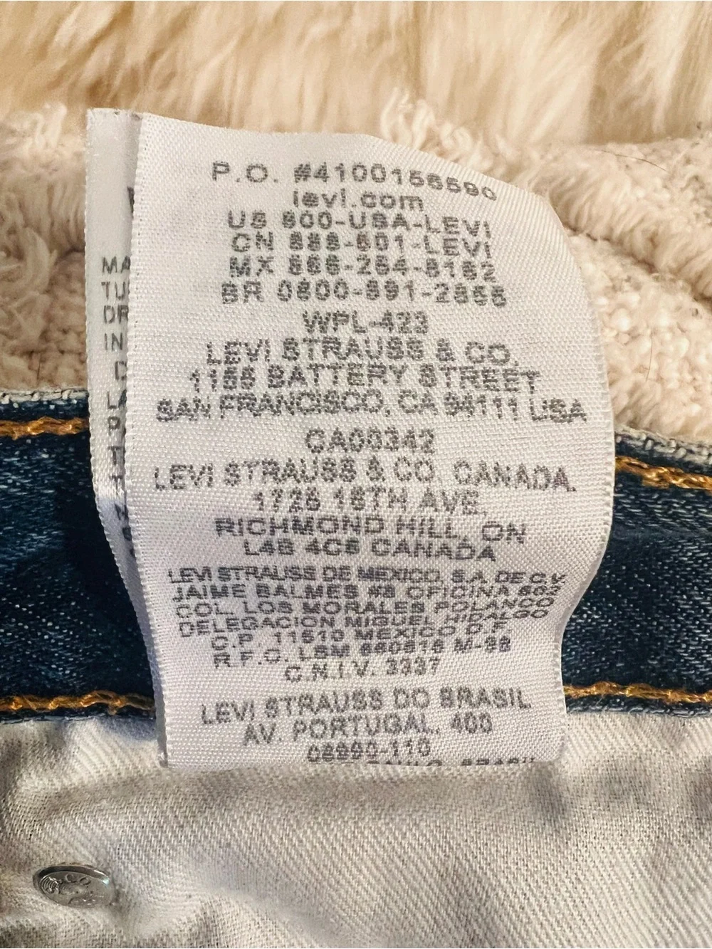 Men's Levi 505 Distressed Blue Denim Jeans